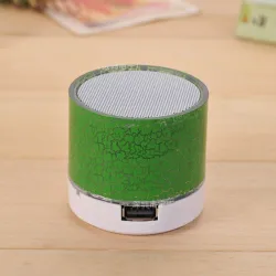Mini Bluetooth højttaler - LED - TF kort - revnet design