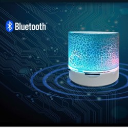 Mini Bluetooth højttaler - LED - TF kort - revnet design