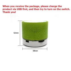 Mini-Bluetooth-Lautsprecher - LED - TF-Karte - rissiges Design