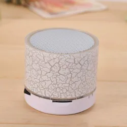 Mini Bluetooth højttaler - LED - TF kort - revnet design