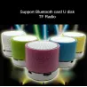 Mini Bluetooth højttaler - LED - TF kort - revnet design