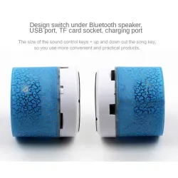 Mini-Bluetooth-Lautsprecher - LED - TF-Karte - rissiges Design