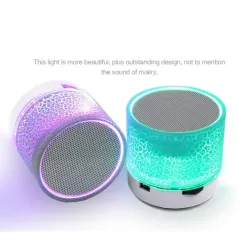 Mini Bluetooth-høyttaler - LED - TF-kort - sprukket design