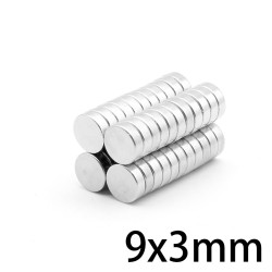 N35N35 - imán de neodimio - disco fuerte - 9 mm * 3 mm - 20 piezas