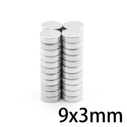 N35 - magnete al neodimio - disco forte - 9mm * 3mm - 20 pezzi