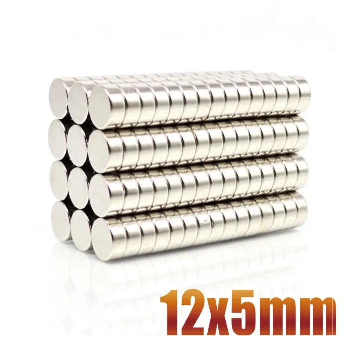 N35 - magnes neodymowy - mocny krążek - 12mm * 5mm - 10 sztukN35