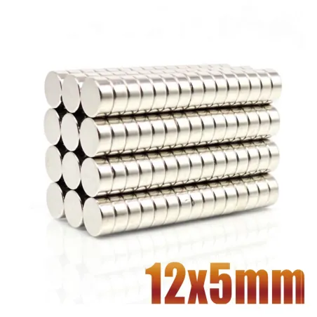 N35 - magnete al neodimio - disco forte - 12mm * 5mm - 10 pezzi