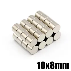 N35 - Neodym-Magnet - starker Zylinder - 10 mm * 8 mm - 20 Stück