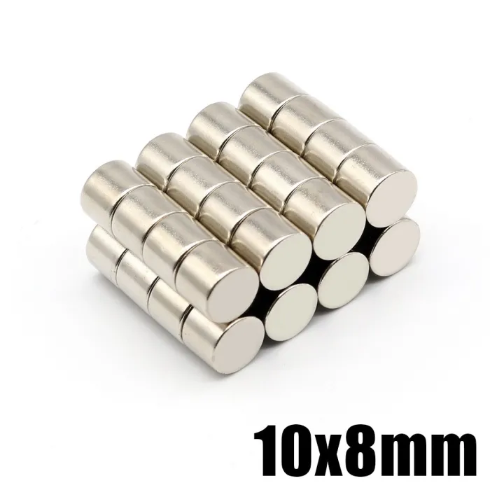 N35 - neodymmagnet - sterk sylinder - 10mm * 8mm - 20 stykker
