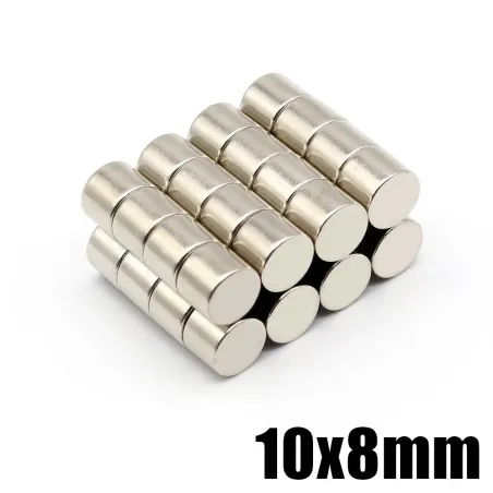 N35 - aimant néodyme - cylindre puissant - 10mm * 8mm - 20 pièces