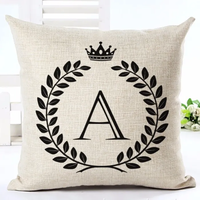 Fundas de cojinesFunda de cojín decorativa - letras del alfabeto - 45 * 45 cm