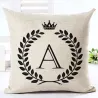 Housse de coussin déco - lettres de l'alphabet - 45*45 cm