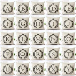 Capa de almofada decorativa - letras do alfabeto - 45 * 45 cm