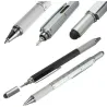 Stylo multifonction 7 en 1 - règle - tournevis - niveau à bulle - stylet pour écran tactile