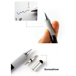 7 in 1 Multifunktionsstift – Lineal – Schraubendreher – Wasserwaage – Touchscreen-Eingabestift