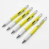 7 i 1 multifunktions pen - lineal - skruetrækker - vaterpas - touch screen stylus