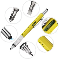 7 in 1 multifunctionele pen - liniaal - schroevendraaier - waterpas - touchscreen stylusPennen & Potloden