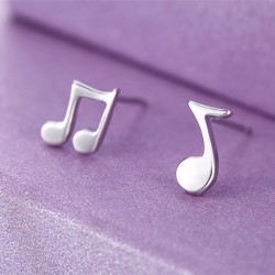Note musicali - orecchini a bottone