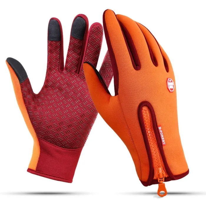 Warm skiing gloves - touch screen function - zipper - waterproofGloves