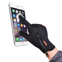 Warme Skihandschuhe - Touchscreen-Funktion - Reißverschluss - wasserdicht