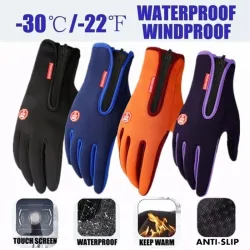 Guanti da sci caldi - funzione touch screen - cerniera - impermeabili