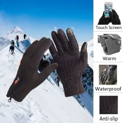 Guanti da sci caldi - funzione touch screen - cerniera - impermeabili