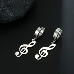 Lange Ohrringe mit Musiknoten