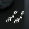 Boucles d'oreilles longues notes de musique