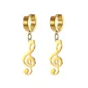 Long earrings with musical notesEarrings
