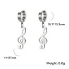 AretesPendientes largos con notas musicales