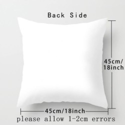 Koristeellinen valkoinen tyynynpäällinen - musta englantilainen aakkoset / kukat - 45 * 45 cm