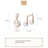Muzieknoten oorbellen - met kristal - 925 Sterling zilverOorbellen