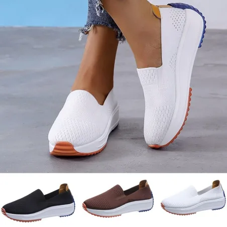 Slip-on loafers i mesh - flate joggesko
