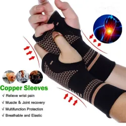 Professionellt armband - elastisk handske - tryck - smärtlindring - kopparfiber