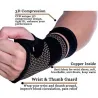 Profesjonelt armbånd - elastisk hanske - trykk - smertelindring - kobberfiber