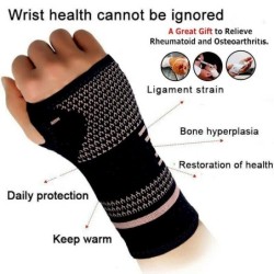 Professionelt armbånd - elastisk handske - tryk - smertelindring - kobberfiber