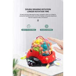 Lieveheersbeestje - magische massagekubus - sensorisch / ronddraaiend speelgoed - LEDFidget-spinner