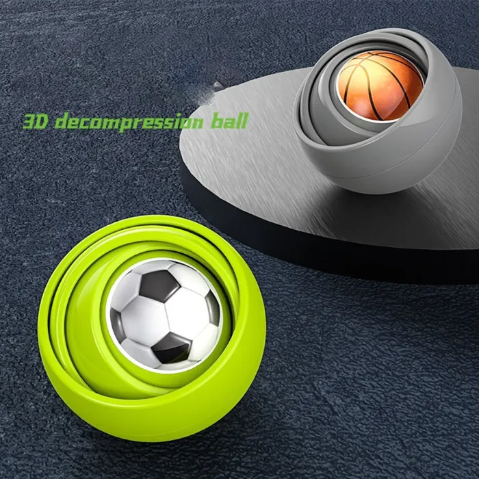 3D dekompresjonsball - fidget spinner - anti-stress leketøy