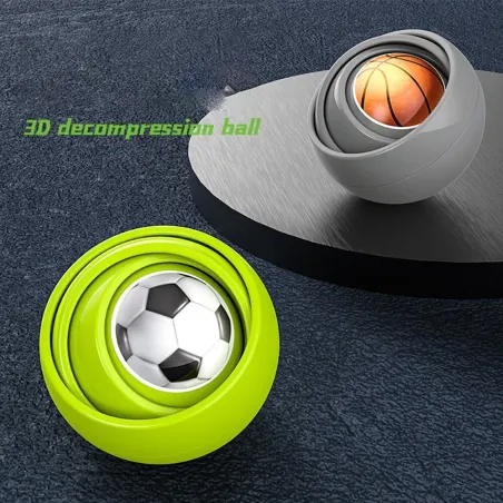 3D dekompressiopallo - fidget spinner - stressintorjuntalelu