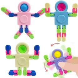 Kosmiczny robot - fidget spinner - push-bubble - zabawka antystresowaFidget spinner