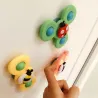 Giocattolo girevole per bambini - fidget spinner - con ventosa - 3 pezzi