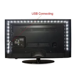 LED USB strip lys - TV baggrundsbelysning - SMD 3528 - 5V - 50cm - 1m - 2m - 3m - 4m - 5m