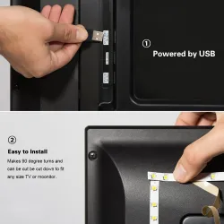 Fita LED USB - Iluminação de fundo da TV - SMD 3528 - 5V - 50cm - 1m - 2m - 3m - 4m - 5m