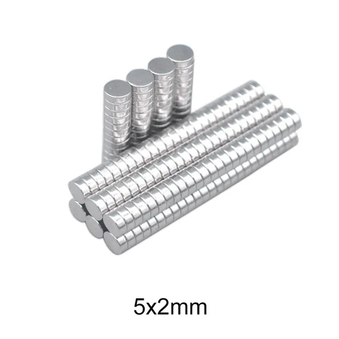 N35 - neodymmagnet - stark skiva - 5mm * 2mm - 50 st