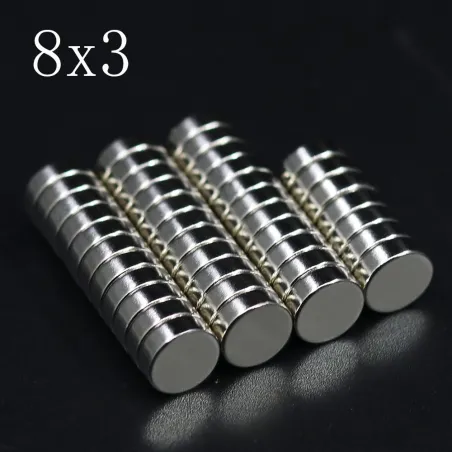 N35 - neodymium magneet - sterke schijf - 8mm * 3mmN35