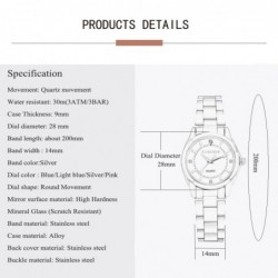 CHRONOS - Quartz ur med rhinsten - rustfrit stål - vandtæt