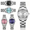 CHRONOS - Montre à quartz avec strass - acier inoxydable - étanche