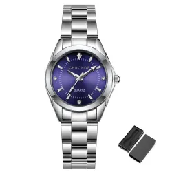 CHRONOS - Quartz watch with rhinestones - stainless steel - waterproofWatches