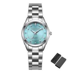 CHRONOS - Montre à quartz avec strass - acier inoxydable - étanche