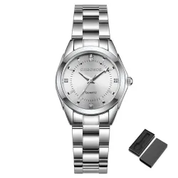 CHRONOS - Quartz watch with rhinestones - stainless steel - waterproofWatches